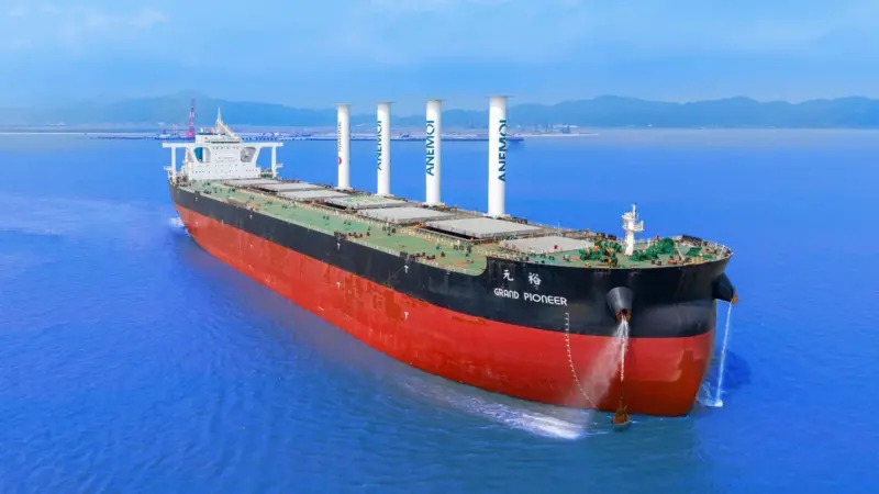 Anemoi Rotor Sails on board Grand Pioneer