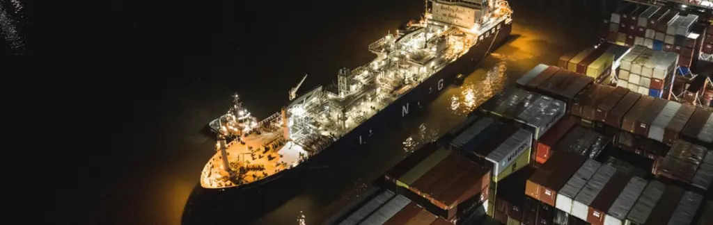 LNG ship at port