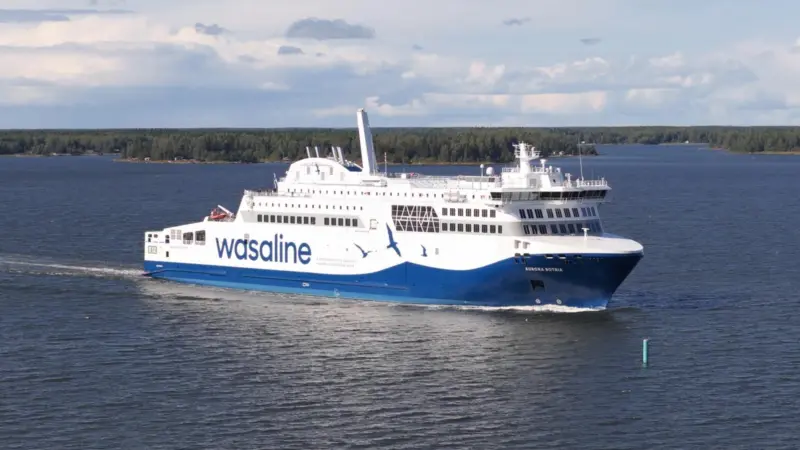 Wasaline ferry at sea