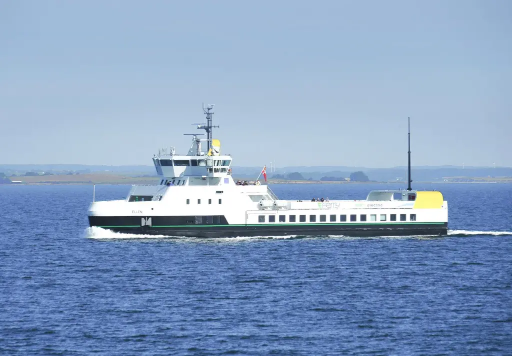 The 'Ellen' electric ferry at sea