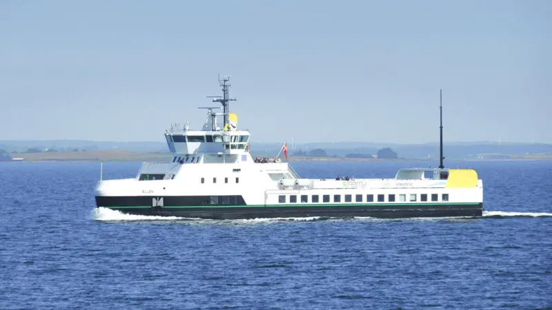 The 'Ellen' electric ferry at sea