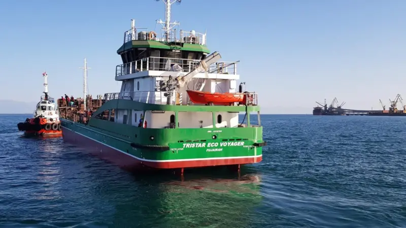 The Tristar Eco Voyager on the water at Fujairah