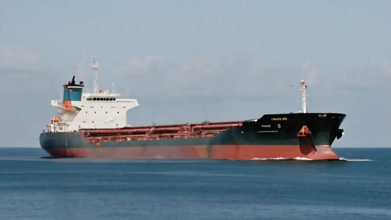 tanker at sea