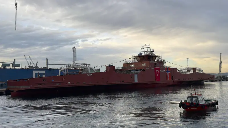 The image shows the Fjord1 ferry launch