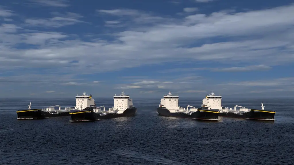 Image of four handy size tankers