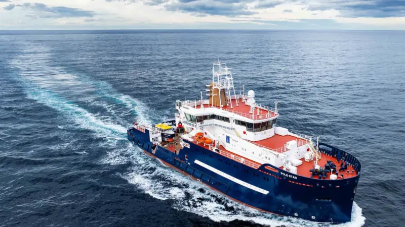 Northern Lighthouse Board's new 'Pole Star' at sea