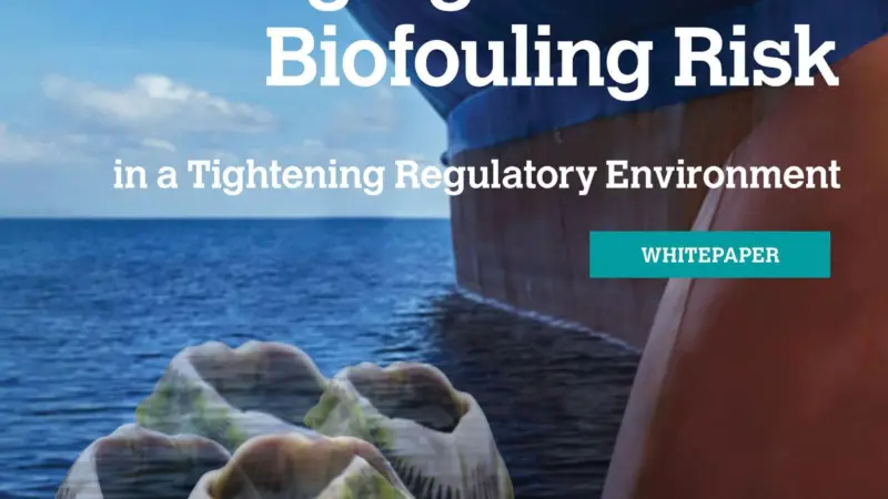Cover of I-tech whitepaper 'Managing Barnacle Biofouling Risk'