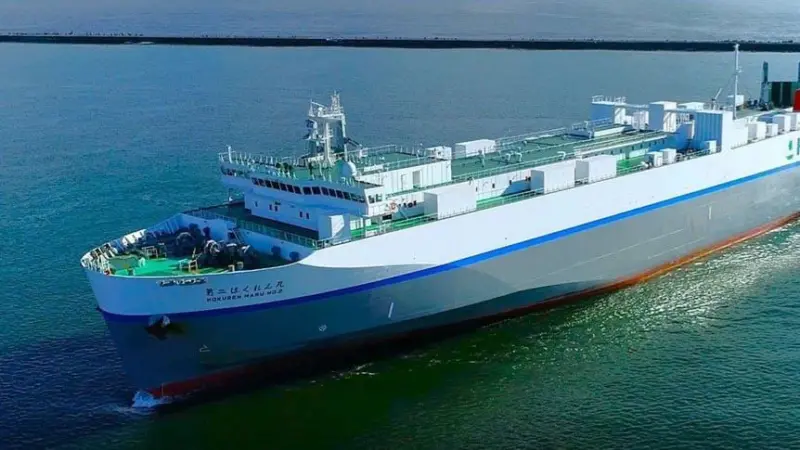 Autonomous ship at sea