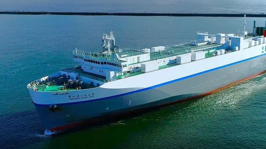 Autonomous ship at sea