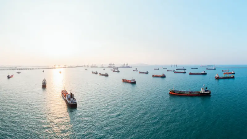 Generic shot of ships at sea