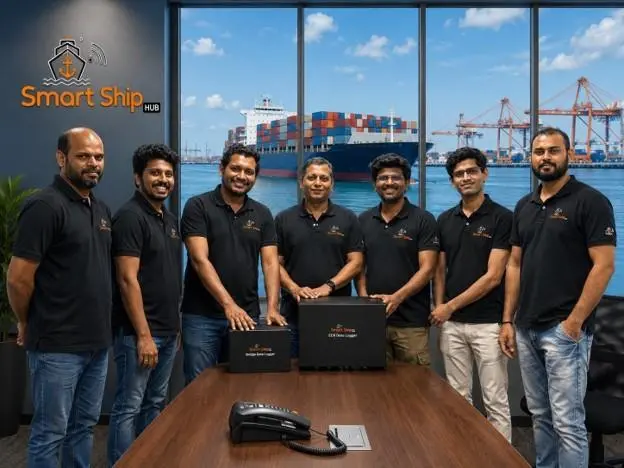 The Smart Ship Hub team at the launch of the new onboard data system