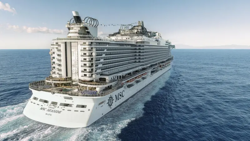 MSC 'Seaside' at sea