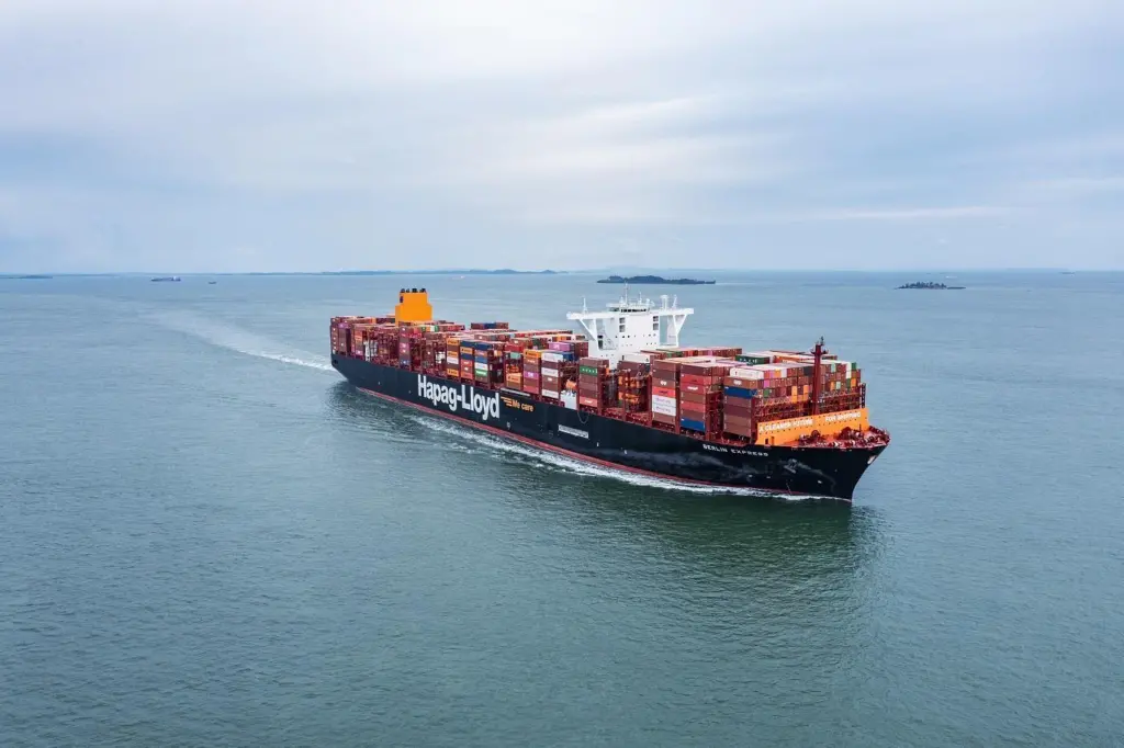 Hapag-Lloyd vessel on the water