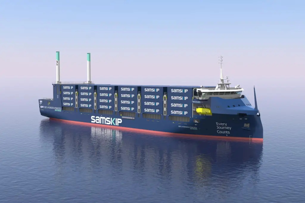 Rendering of a Samskip seashuttle