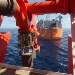 LCO2 bow transfer system between two ships