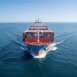 cargo ship at sea