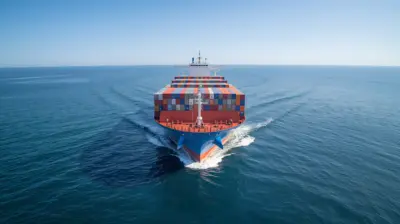 cargo ship at sea