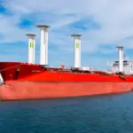 Four bound4blue eSails on the chemical tanker, 'Santiago I'