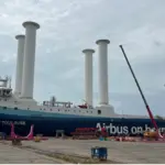 Six Rotor Sails on an Airbus RoRo vessel