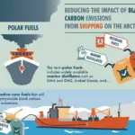 Graphic showing how black carbon from ships is damaging the Arctic