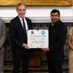 (l-r) Ankit Kumar, plant director, SDEL; David Lloyd, vice president, Naval and Government Business, Lloyd’s Register; Mridul Babbar, director, SDEL and Sanyukta Singh, chief human resources officer, SDEL