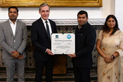 (l-r) Ankit Kumar, plant director, SDEL; David Lloyd, vice president, Naval and Government Business, Lloyd’s Register; Mridul Babbar, director, SDEL and Sanyukta Singh, chief human resources officer, SDEL