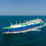 image of an LNG carrier at sea