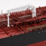 close up of a tanker model