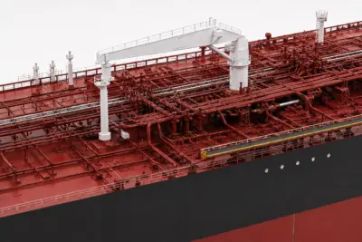 close up of a tanker model